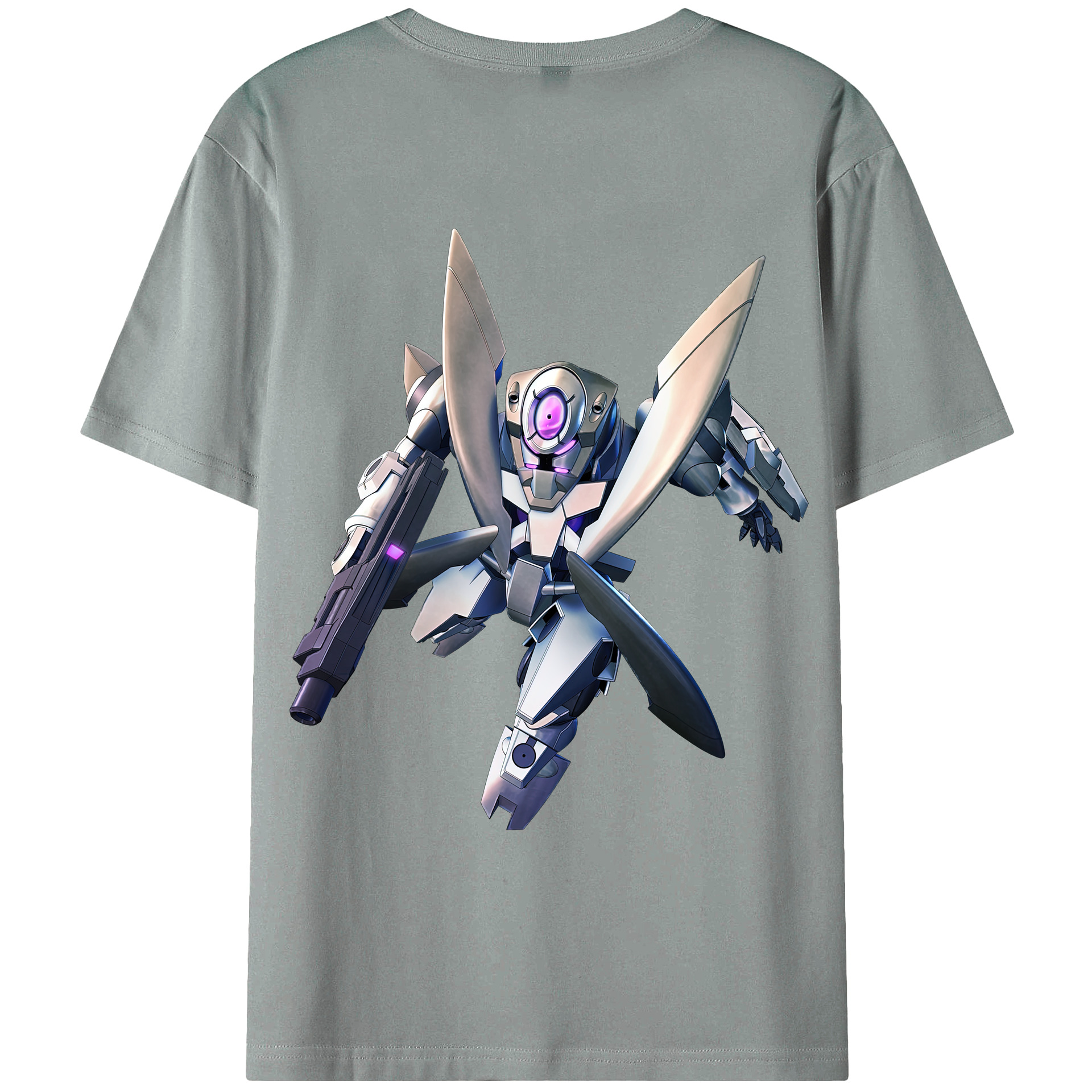 （画像用） 機動戦士ガンダム Mobile Suit Gundam 綿100％ メンズ半袖Tシャツ（バックプリント） 通気性